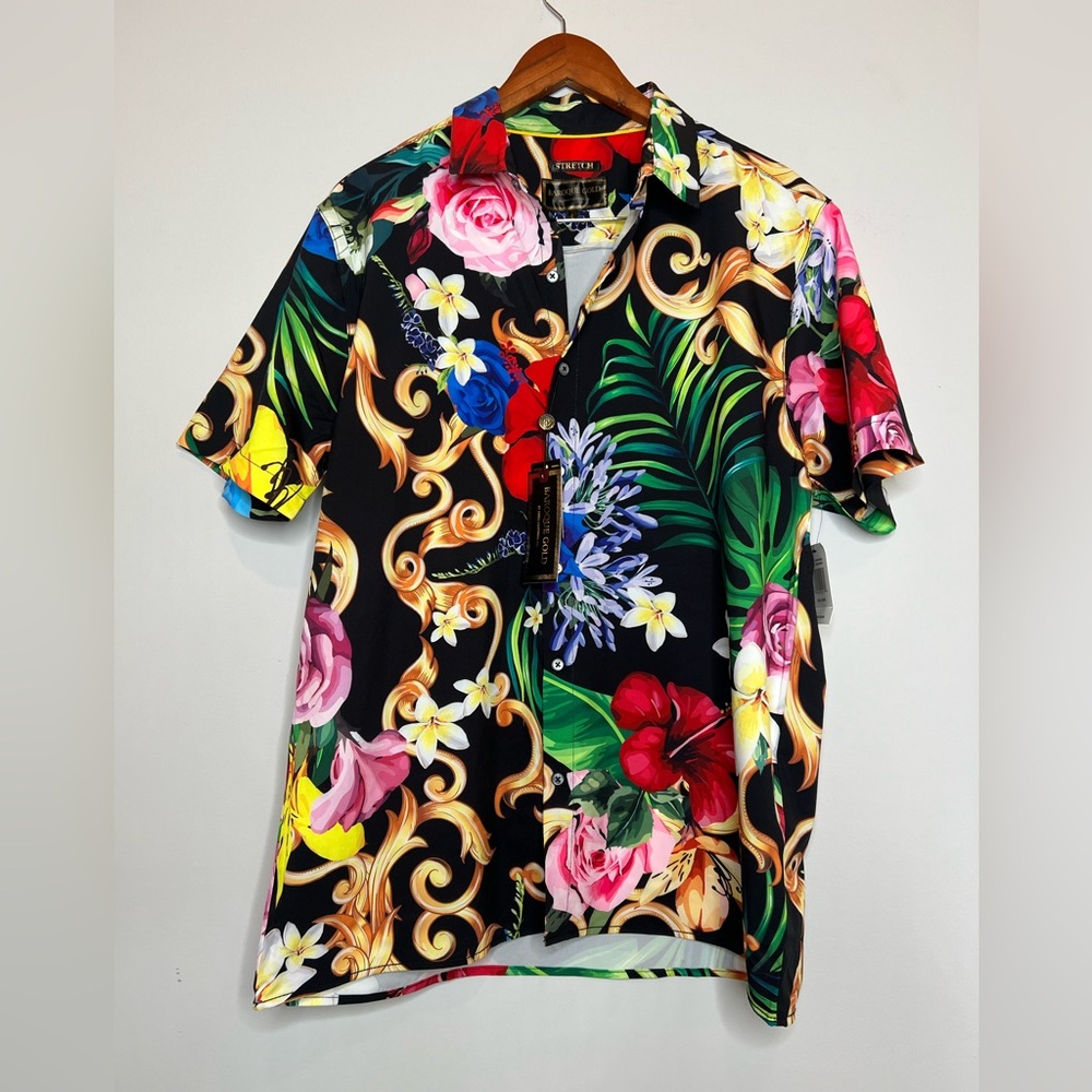 NWT Baroque Gold | Floral Button Down